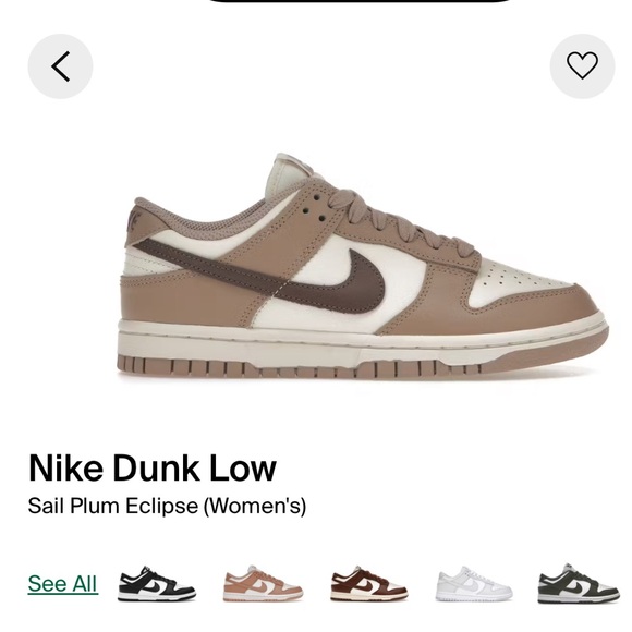 Nike Shoes - Nike Dunk Low Women's Sneakers in Sail and Plum